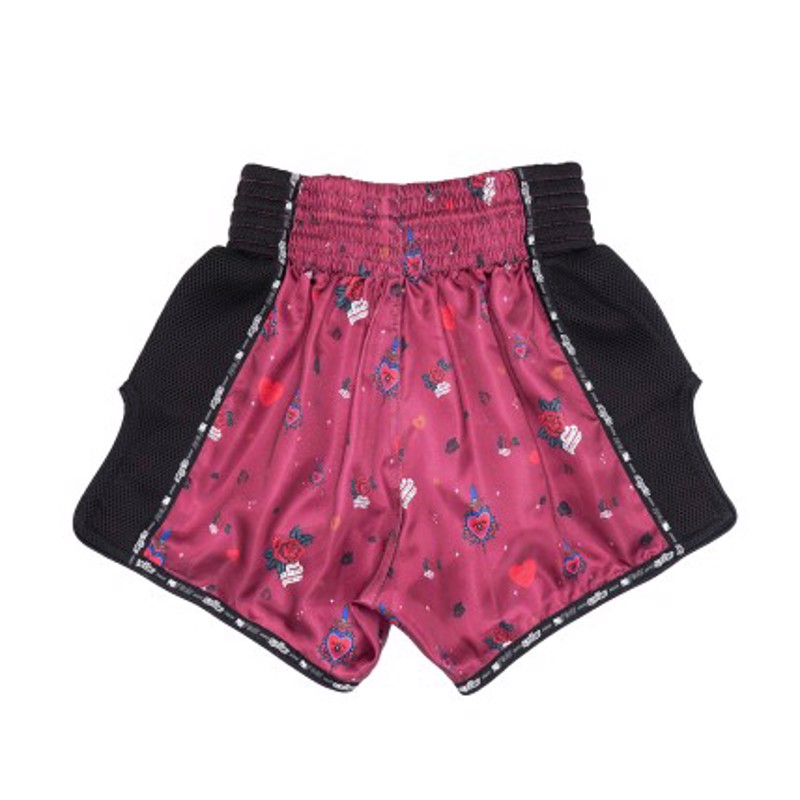FUJIMAE PROWEAR THAI SHORTS print- maroon